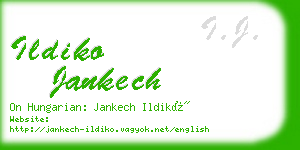 ildiko jankech business card